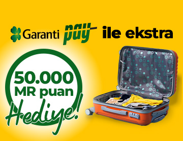 GarantiPay ile Ekstra 50.000 MR Puan Hediye!
