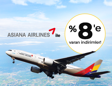 Asiana Airlines ile %8'e Varan İndirimler!