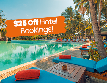 Get $25 off Hotel Bookings!