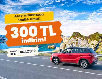 Araç Kiralamalarında 300 TL İndirim!