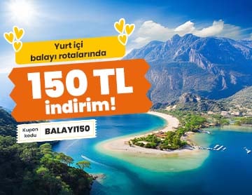 Yurt İçi Balayı Rotalarına 150 TL İndirim!