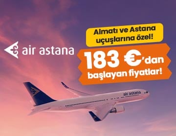 Air Astana ile 183 €'dan  Başlayan Fiyatlar!