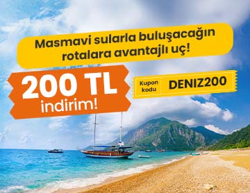 Yurt İçi Deniz Rotalarına 200 TL İndirim!