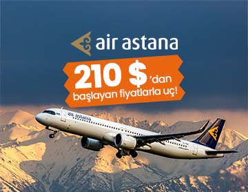 Air Astana ile 210 $'dan  Başlayan Fiyatlar!