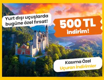 Yurt Dışı Uçuşlarda 500 TL İndirim!	