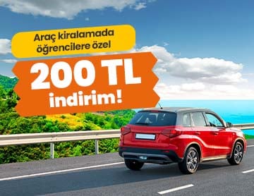 Araç Kiralamada Öğrencilere Özel İndirim!