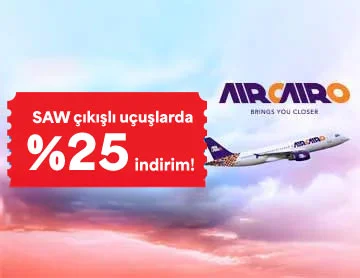Air Cairo Uçuşlarında %25 İndirim!