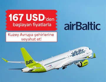 airBaltic ile Kuzey Avrupa Uçuşlarında 167 USD'den Başlayan Fiyatlar!