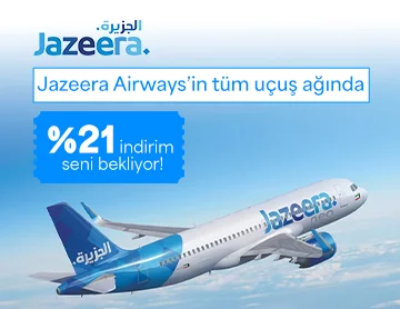Jazeera Airways ile %21 İndirim!