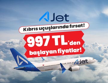 AJet ile Kıbrıs Uçuşları 997 TL’den Başlıyor!